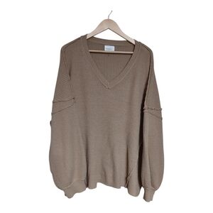 💚Andre By Unit Cozy Knit V-Neck Sweater